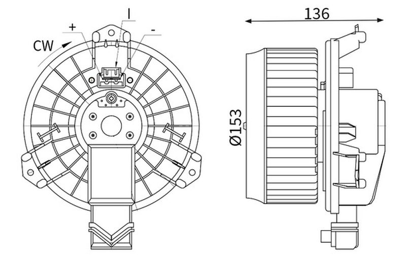 MAHLE Interior Fan Blower Motor AB425000S