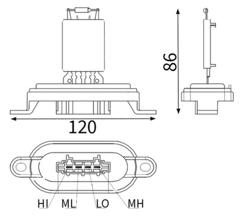 MAHLE Blower Fan Resistor ABR174000S
