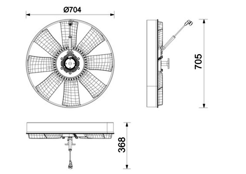 MAHLE Premium Line Radiator Cooling Fan CFF705000P