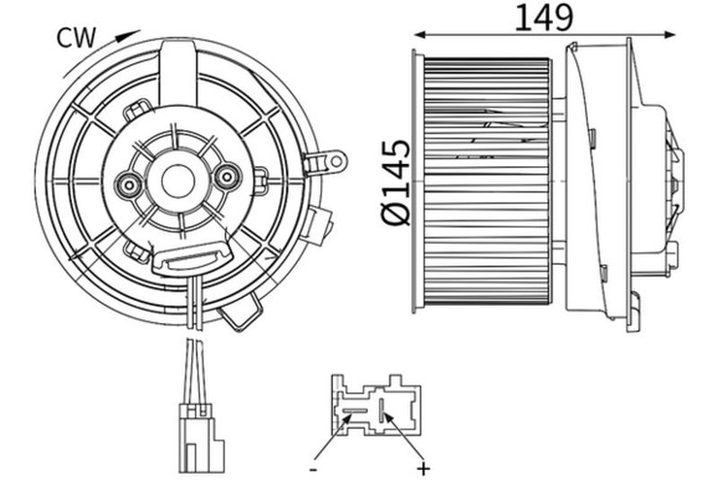 MAHLE Interior Fan Blower Motor AB435000S