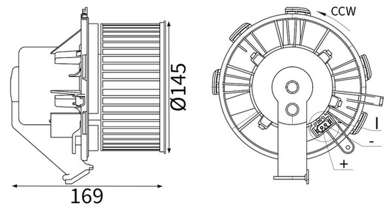 MAHLE Interior Fan Blower Motor AB88000S