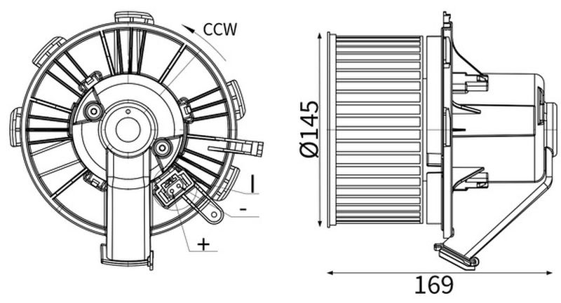 MAHLE Interior Fan Blower Motor AB89000S