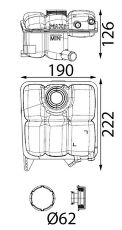 MAHLE Coolant Expansion Tank CRT340000S
