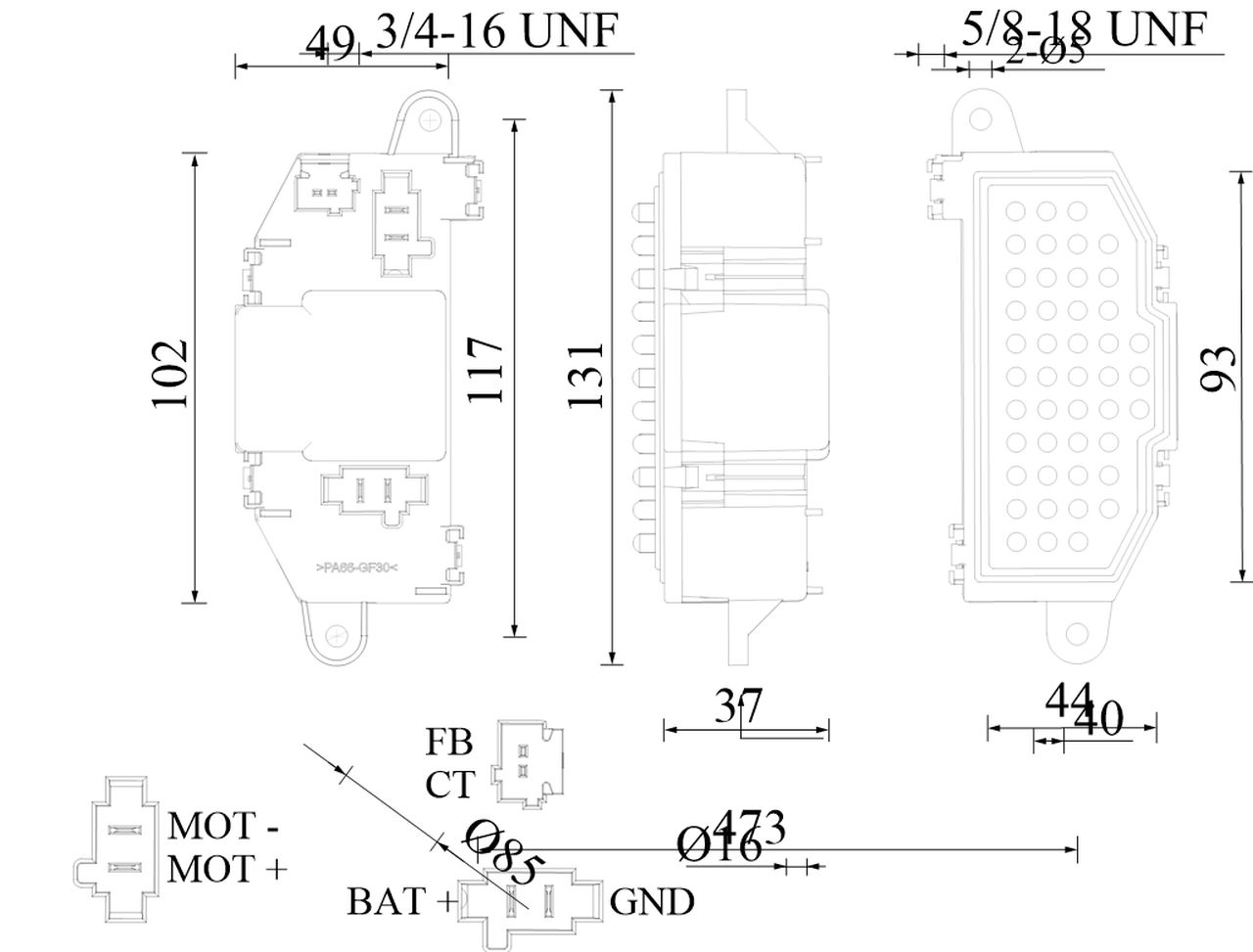 MAHLE PC Aircon blower regulator and resistor ABR118000S