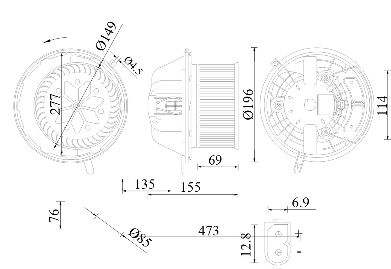MAHLE PC Interior blower AB219000S