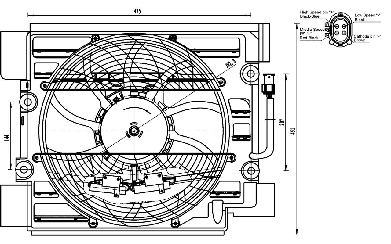 MAHLE PC Aircon condenser fan ACF23000S