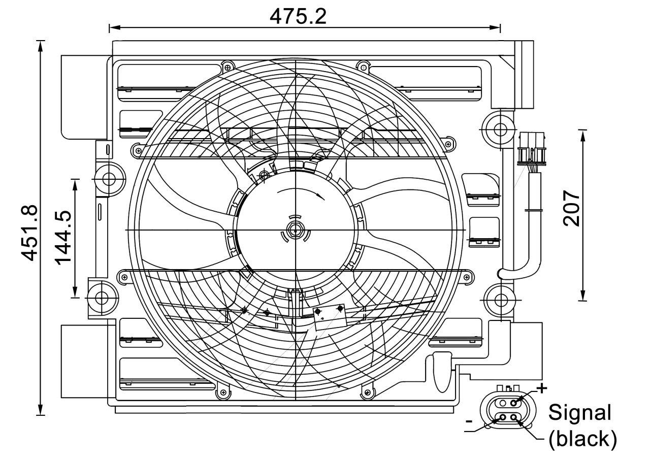 MAHLE PC Aircon condenser fan ACF24000S