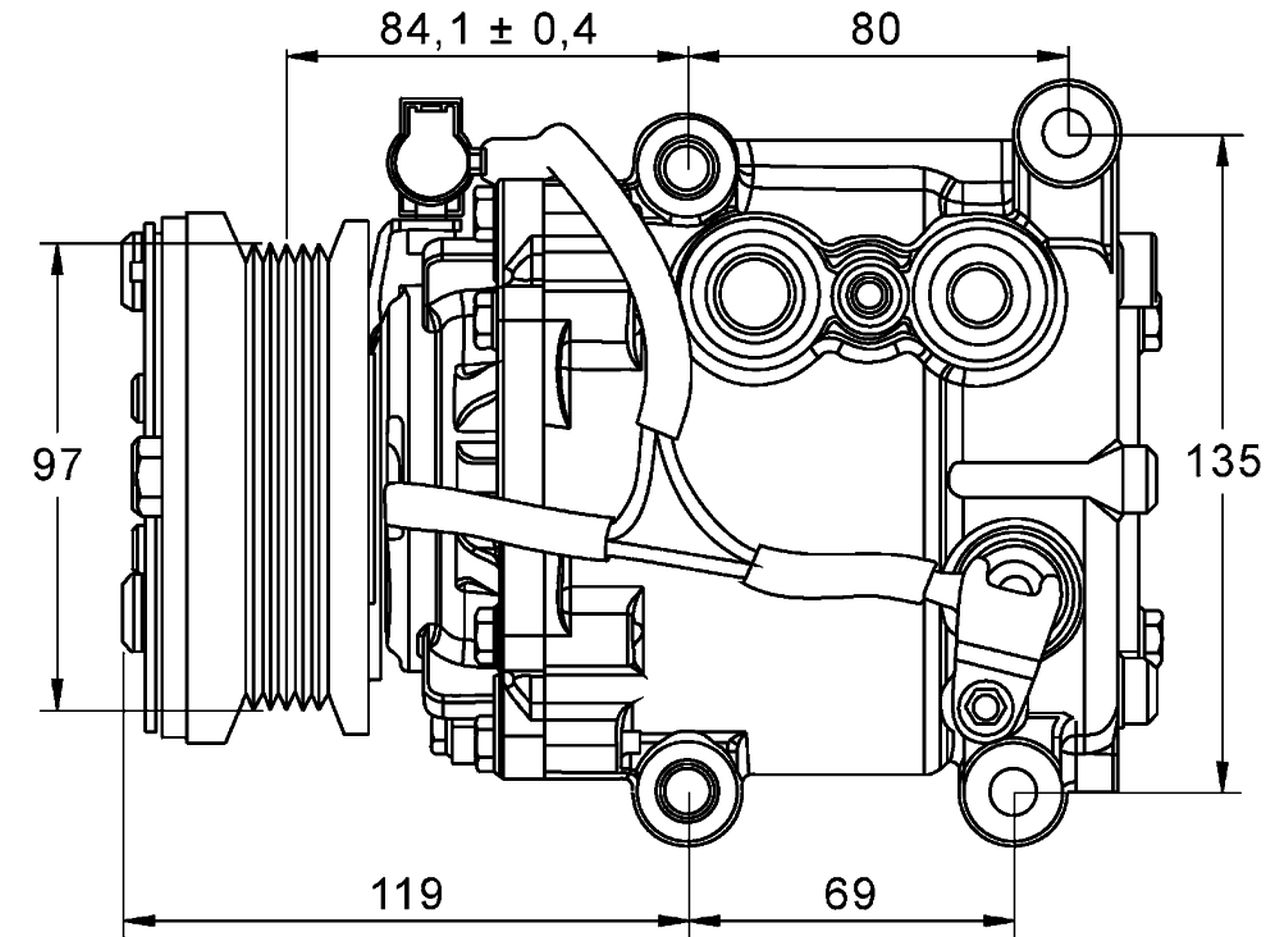 MAHLE PC Aircon compressor ACP106000P