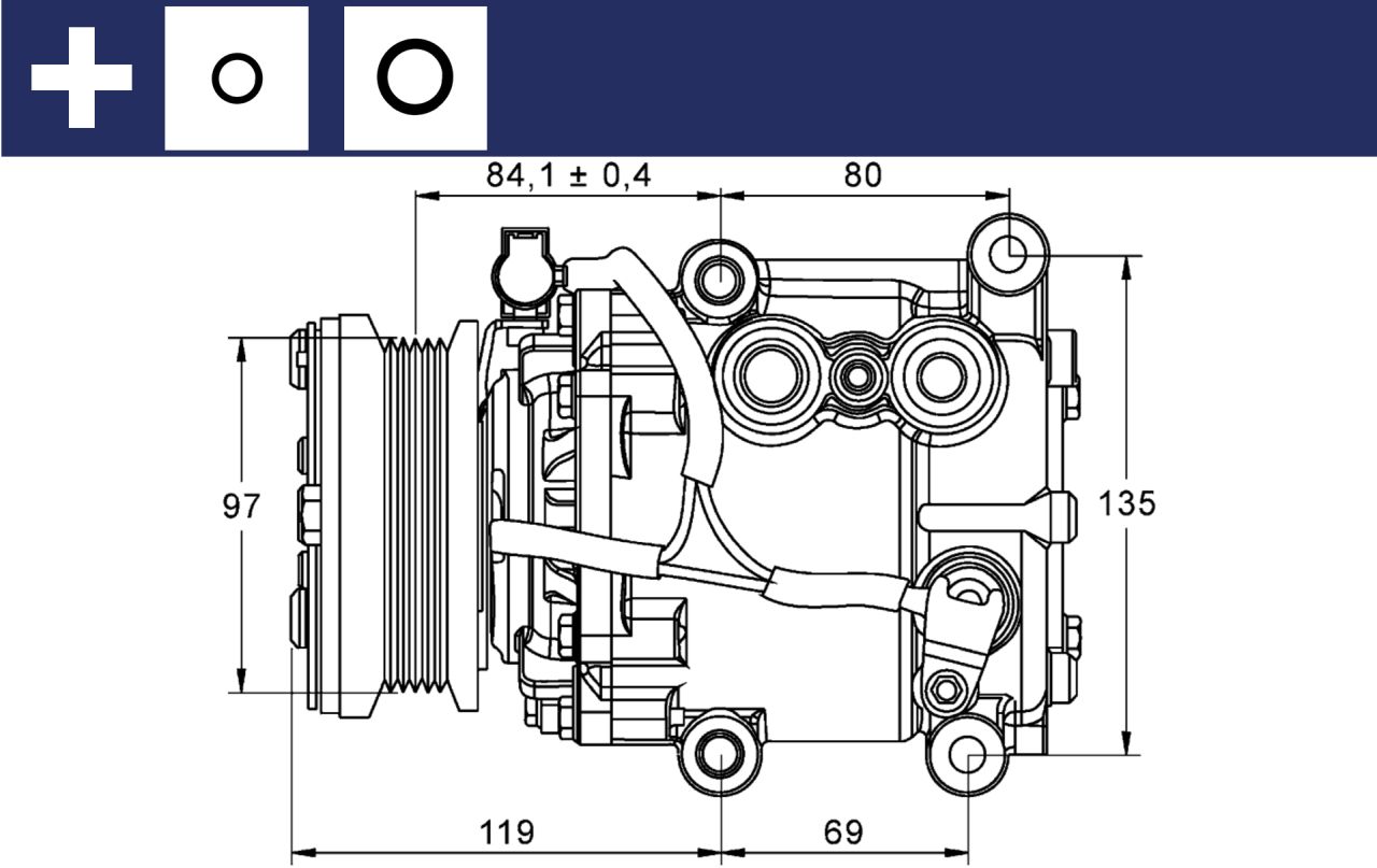 MAHLE PC Aircon compressor ACP106000P