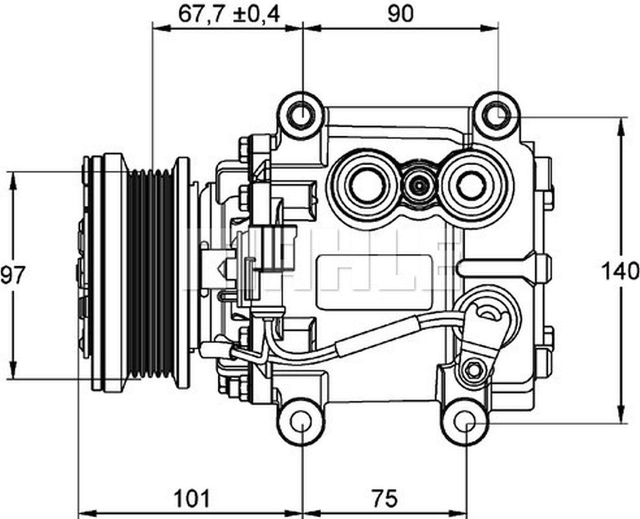 MAHLE PC Aircon compressor ACP1099000P