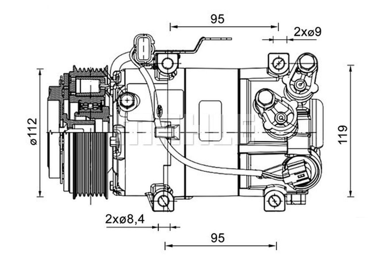 MAHLE PC Aircon compressor ACP1461000P