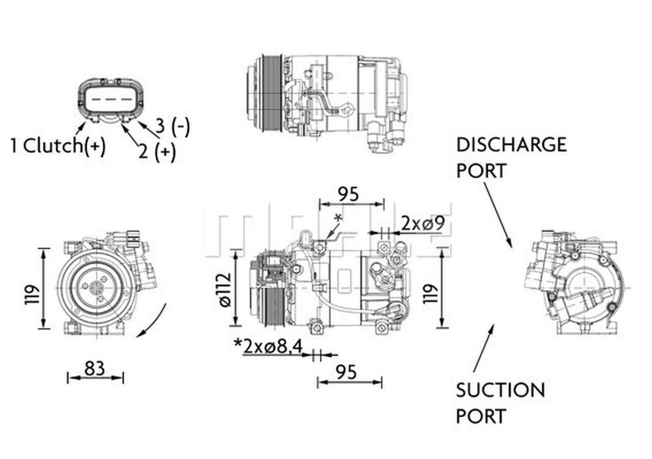 MAHLE PC Aircon compressor ACP1462000P