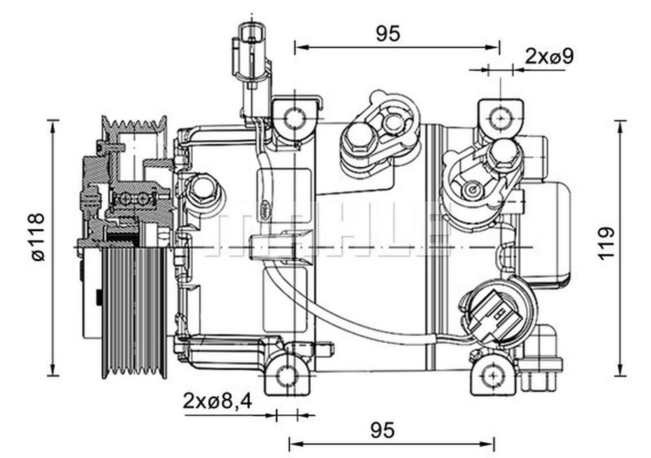 MAHLE PC Aircon compressor ACP1463000P