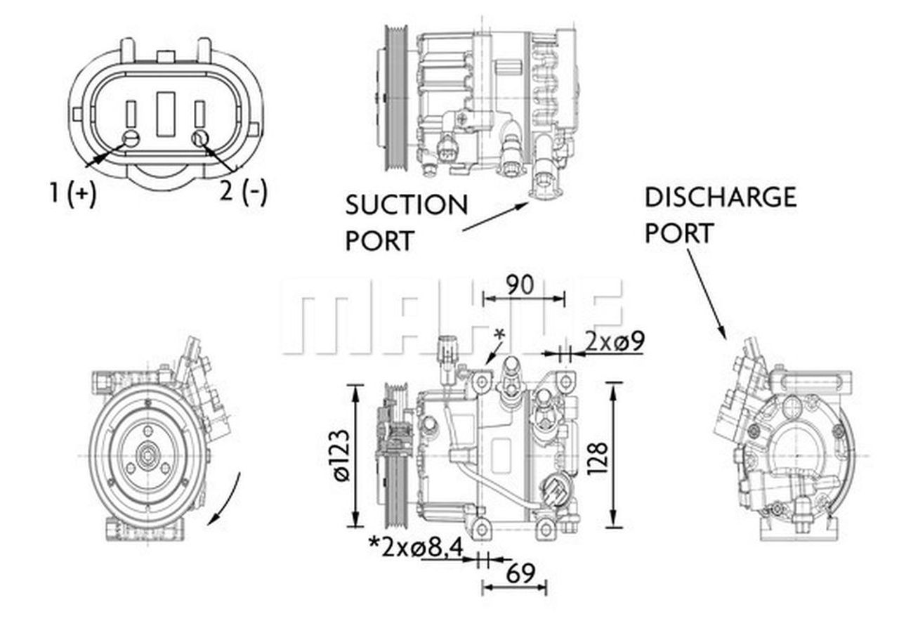 MAHLE PC Aircon compressor ACP1464000P