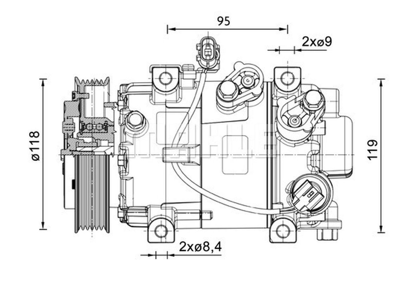 MAHLE PC Aircon compressor ACP1466000P