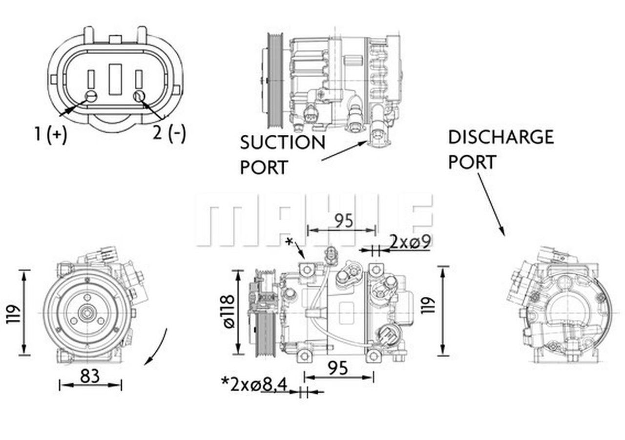 MAHLE PC Aircon compressor ACP1466000P