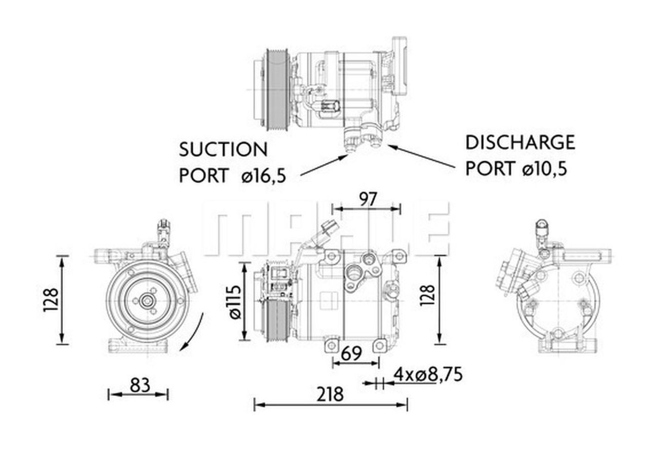 MAHLE PC Aircon compressor ACP1467000P