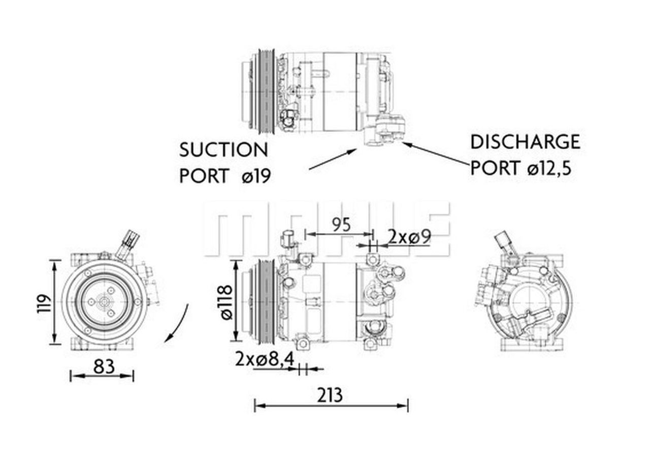 MAHLE PC Aircon compressor ACP1468000P