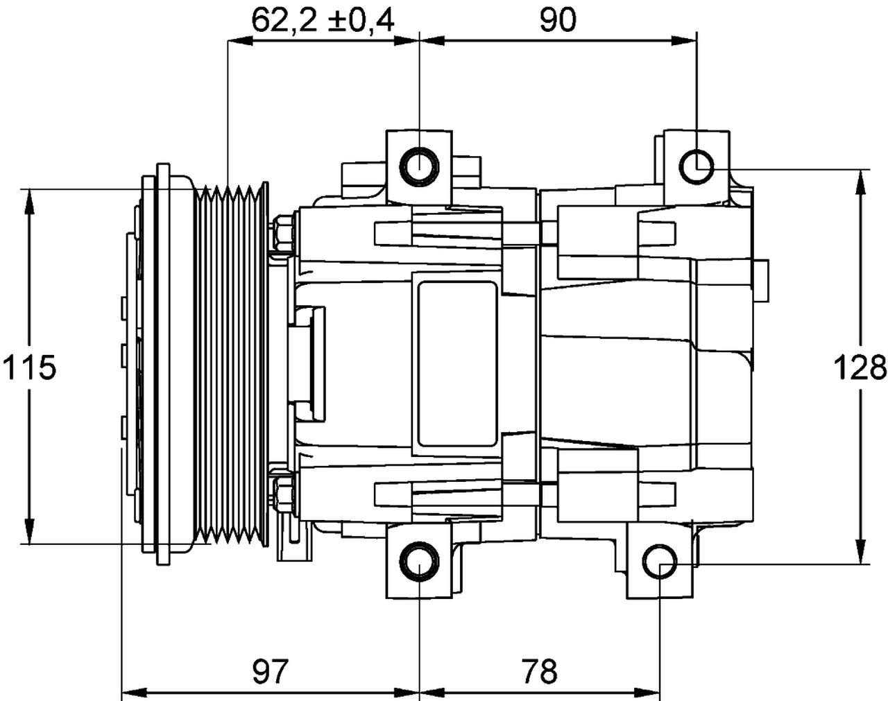 MAHLE PC Aircon compressor ACP153000P