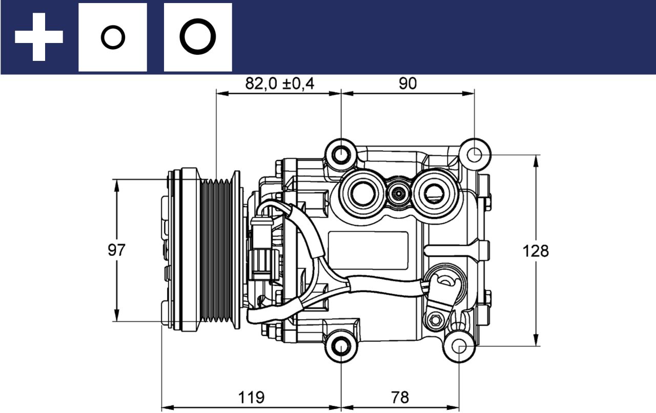 MAHLE PC Aircon compressor ACP22000P