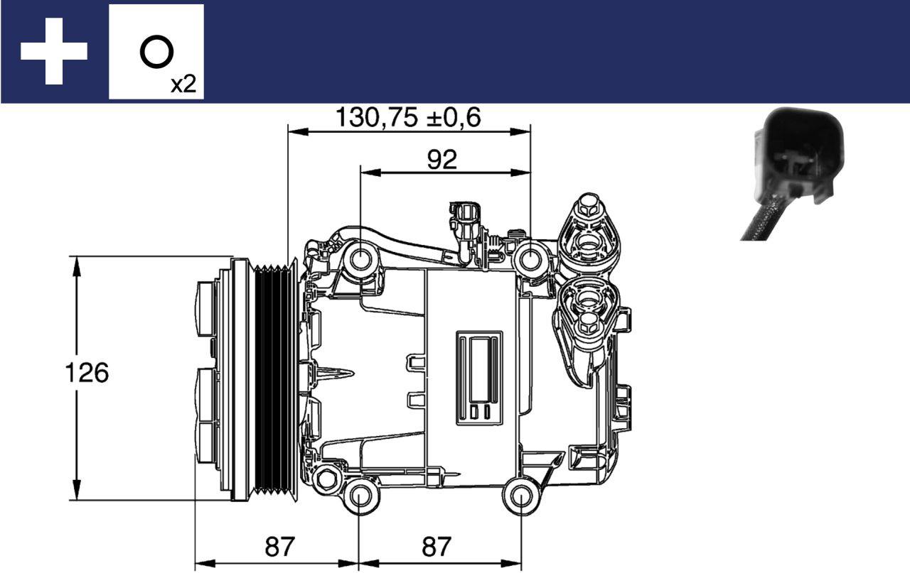 MAHLE PC Aircon compressor ACP54000P