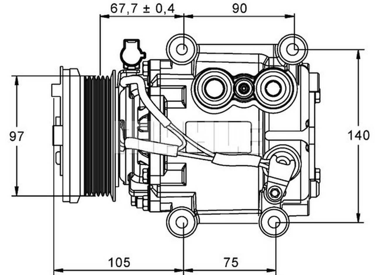 MAHLE PC Aircon compressor ACP848000P
