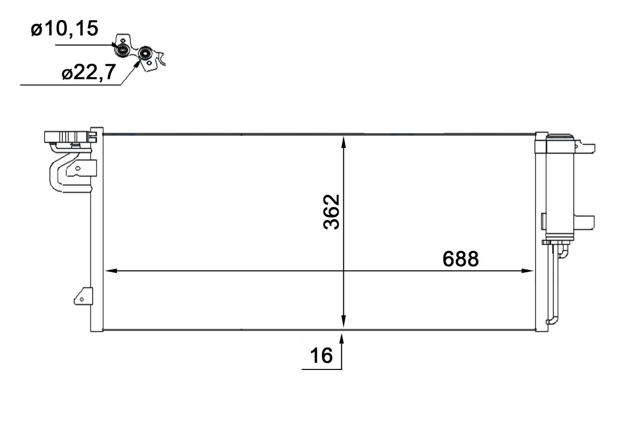 MAHLE Aircon Condenser AC103000S