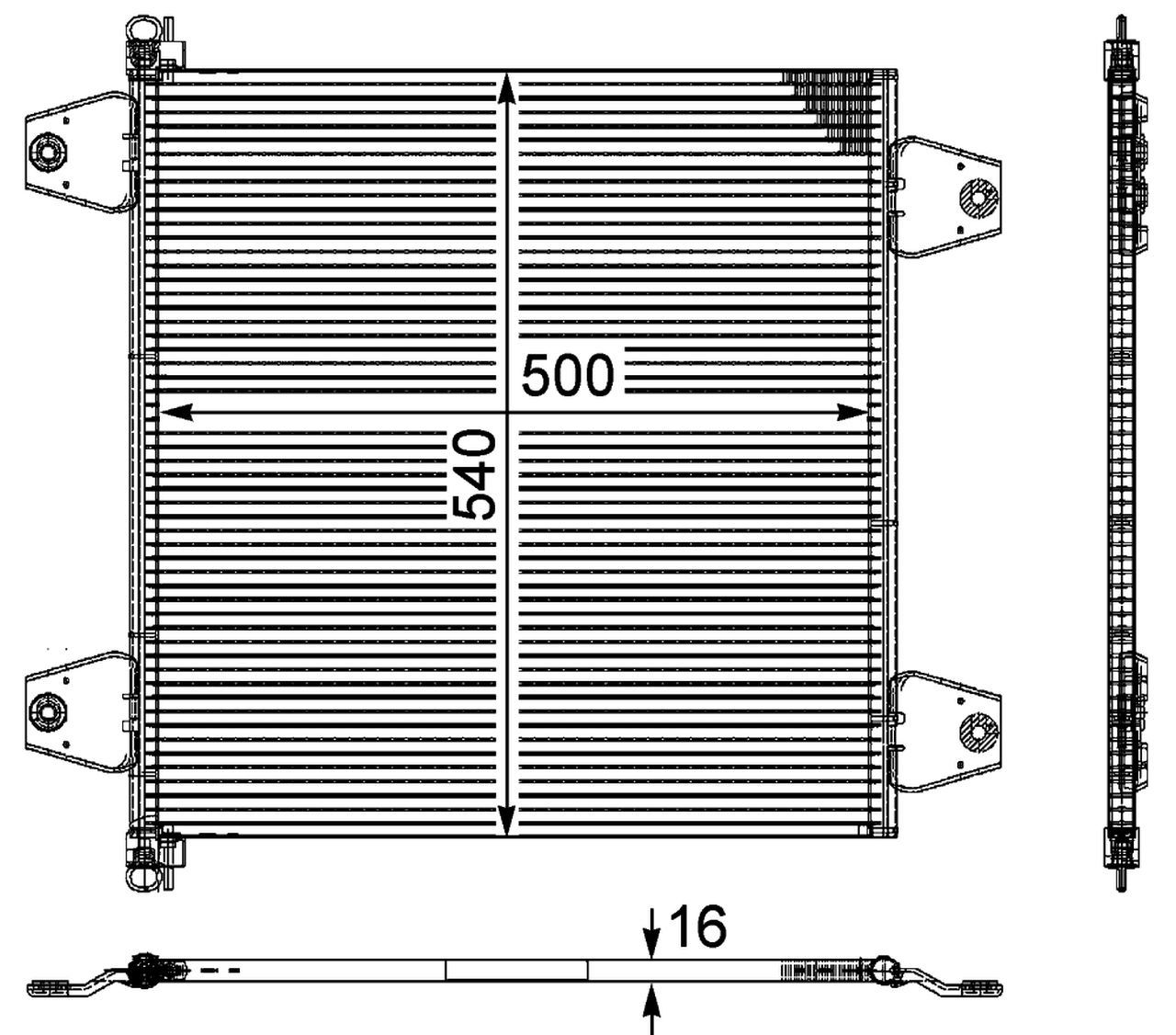 MAHLE Truck/Bus Aircon condenser AC121000P
