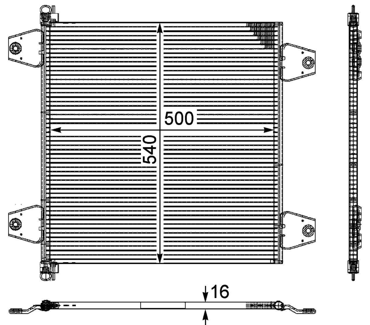 MAHLE Truck/Bus Aircon condenser AC121000P