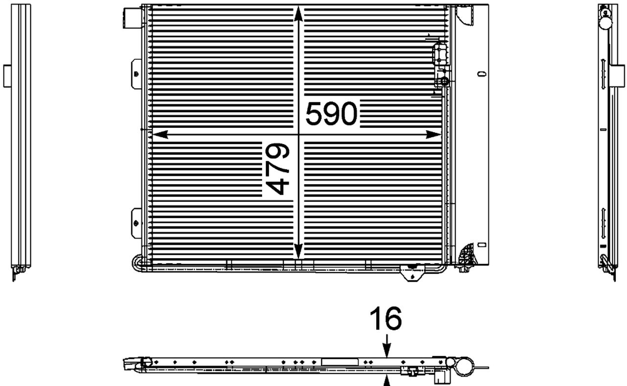 MAHLE Truck/Bus Aircon condenser AC126000P