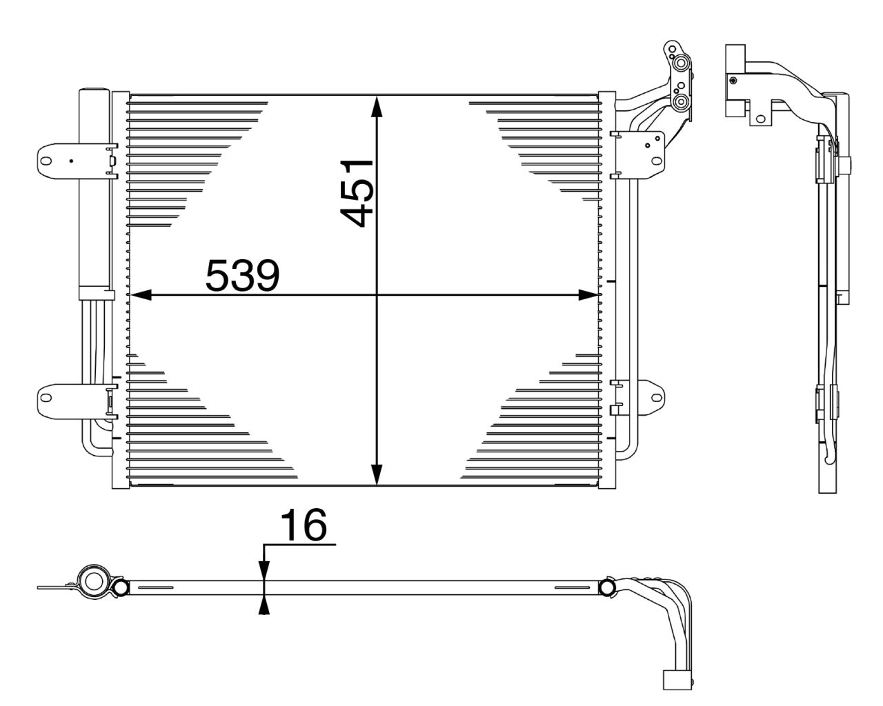 MAHLE PC Aircon condenser AC12000S