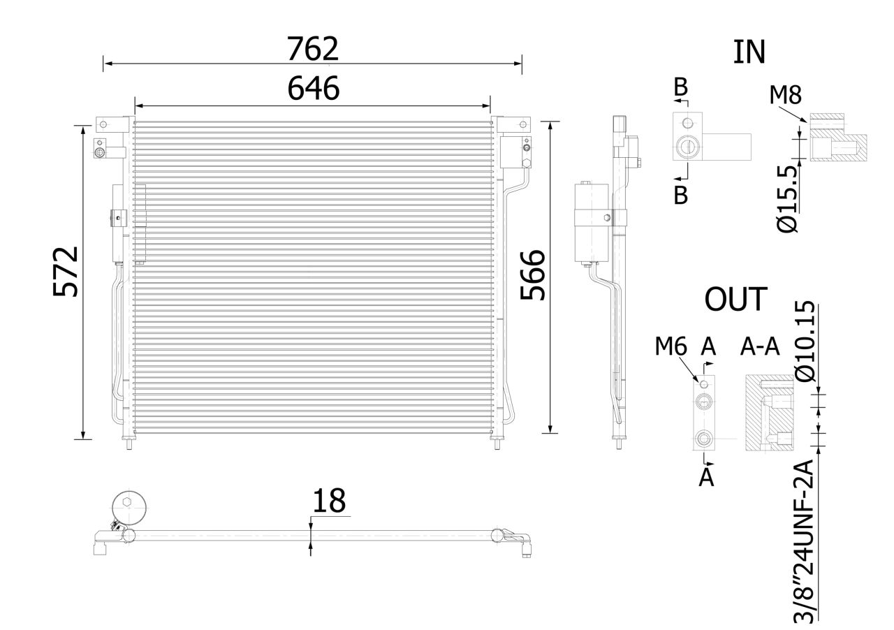 MAHLE PC Aircon condenser AC138000S