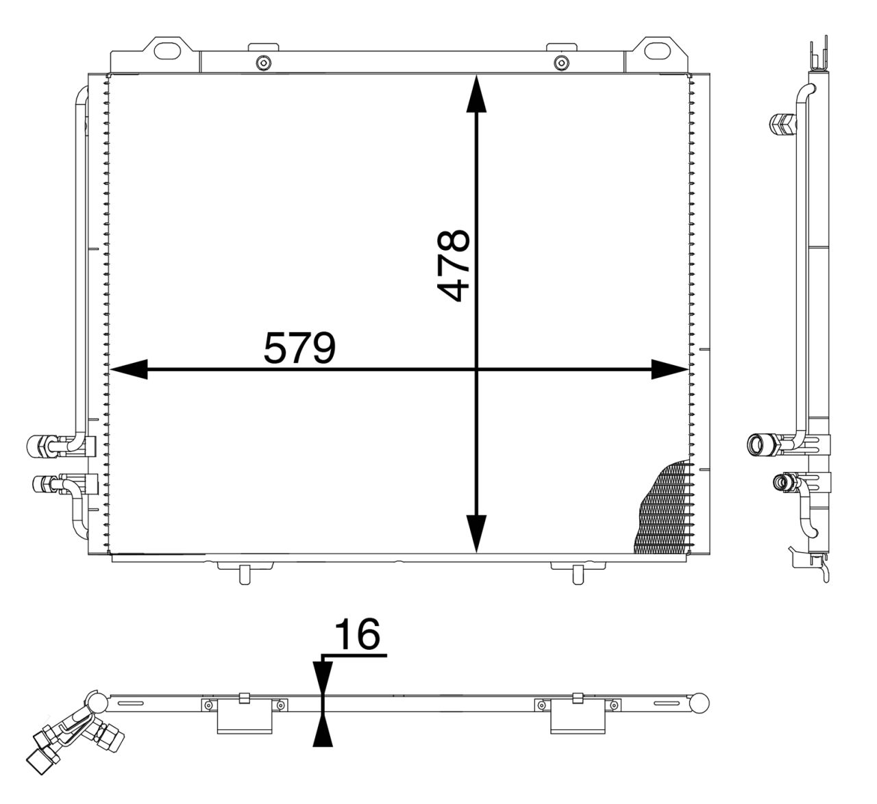 MAHLE PC Aircon condenser AC196000S