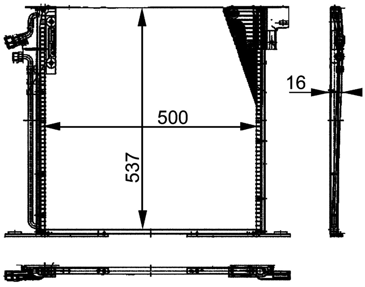 MAHLE LCV Aircon condenser AC212000P
