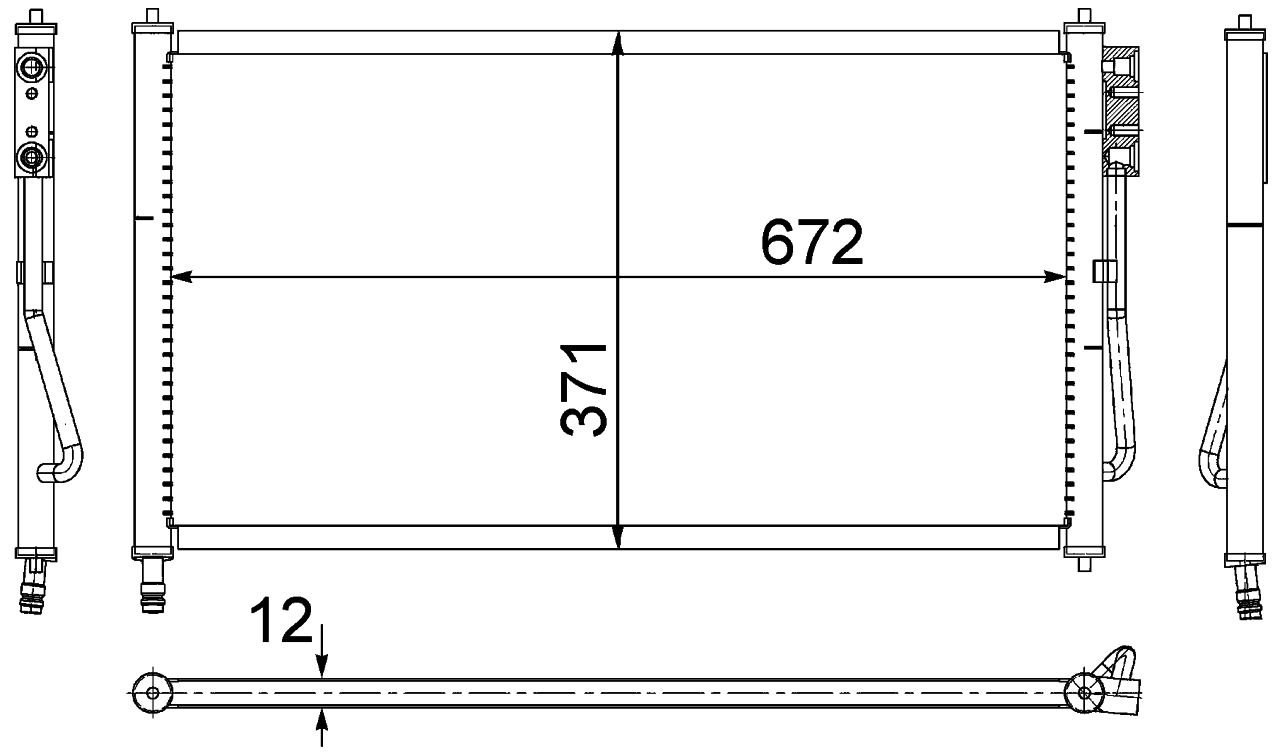 MAHLE PC Aircon condenser AC218000S