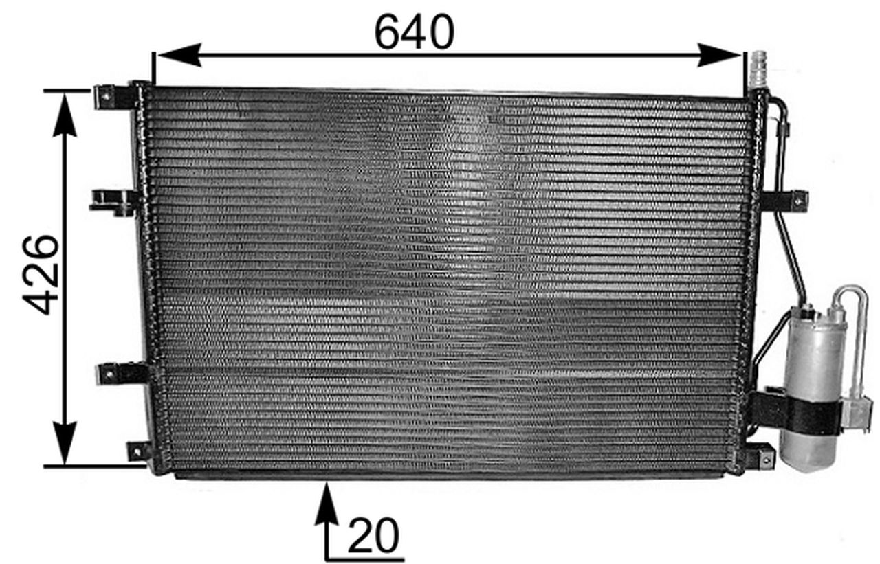 MAHLE PC Aircon condenser AC227000S