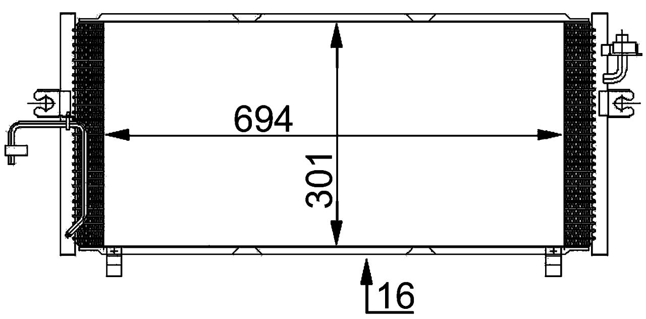 MAHLE PC Aircon condenser AC247000S