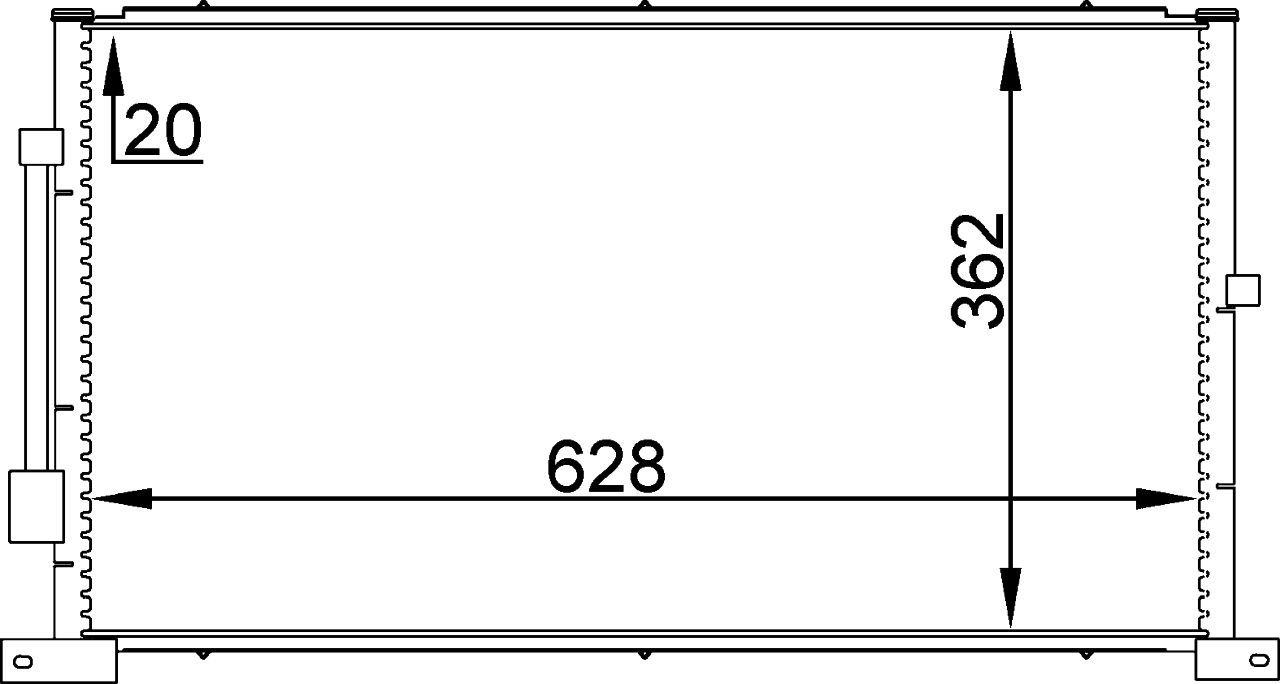 MAHLE PC Aircon condenser AC258000S