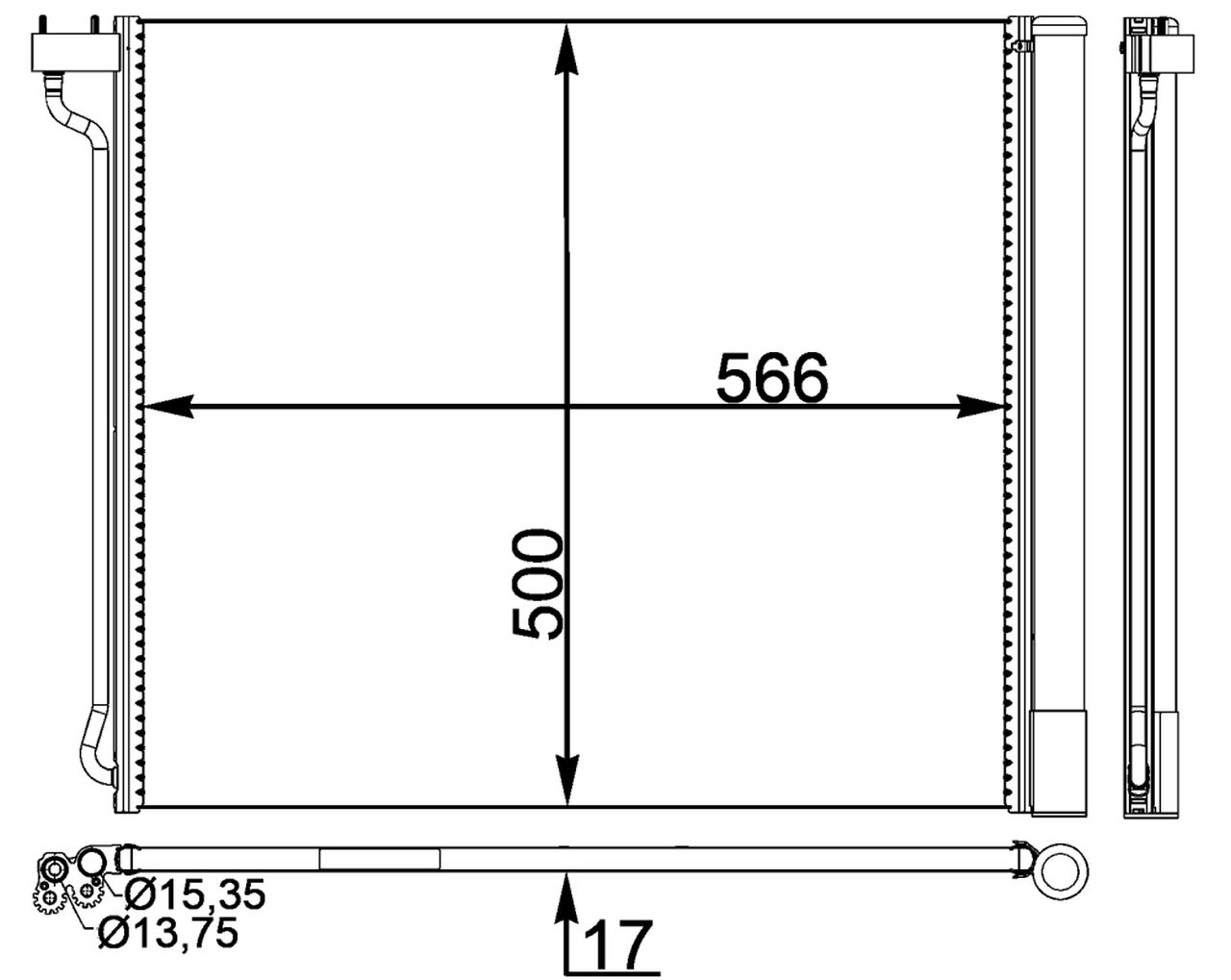 MAHLE PC Aircon condenser AC269000P