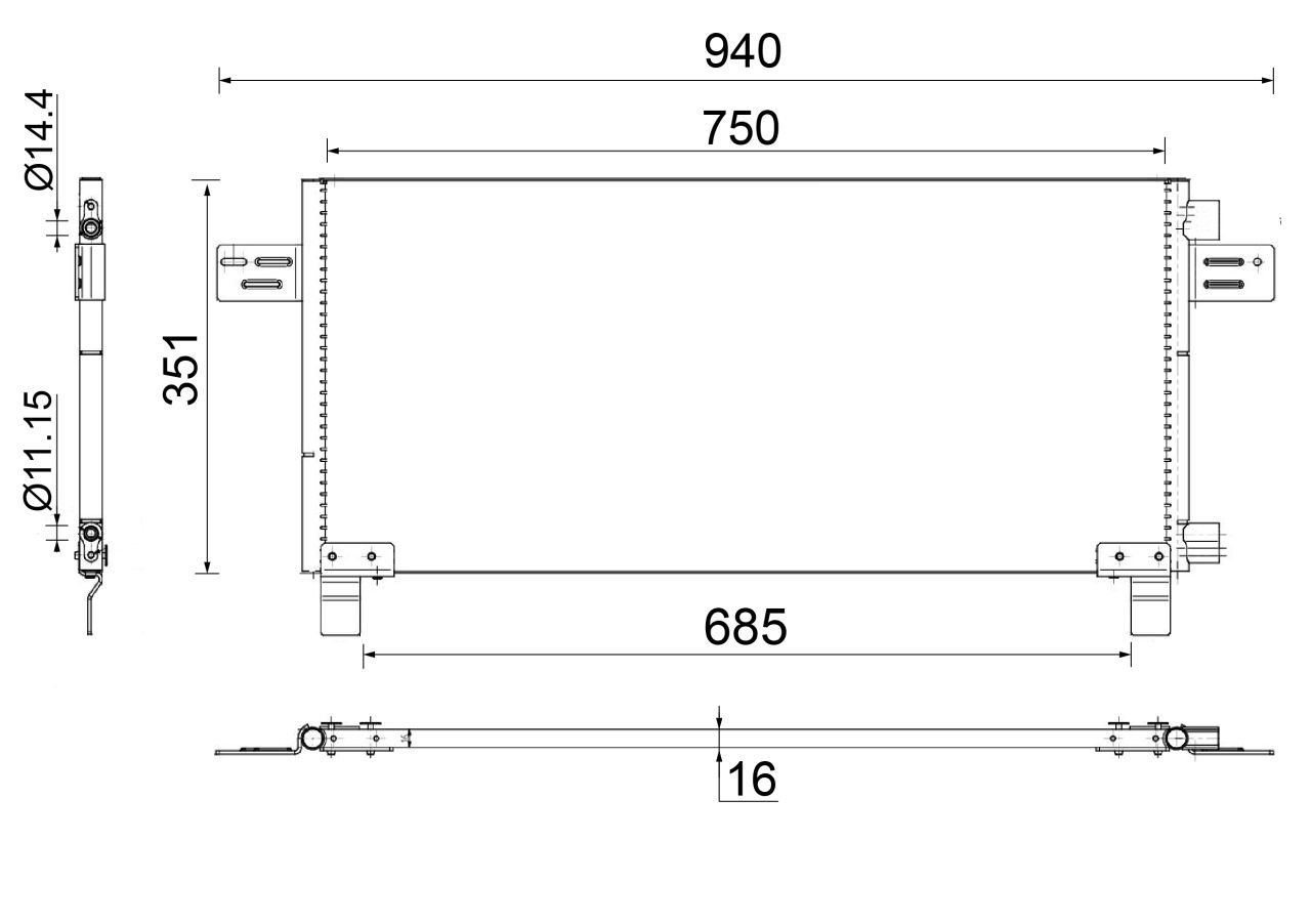 MAHLE Truck/Bus Aircon condenser AC282000S