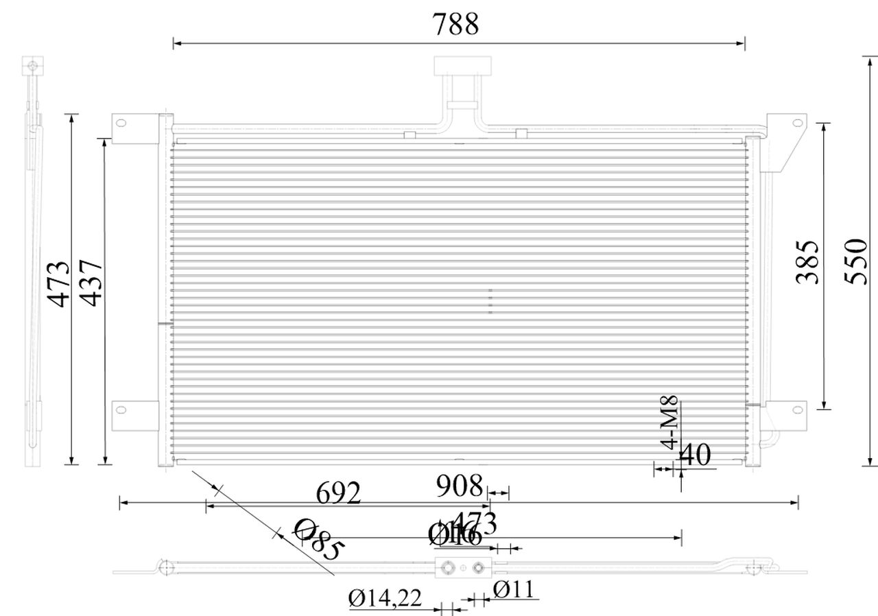 MAHLE Aircon Condenser AC288001S