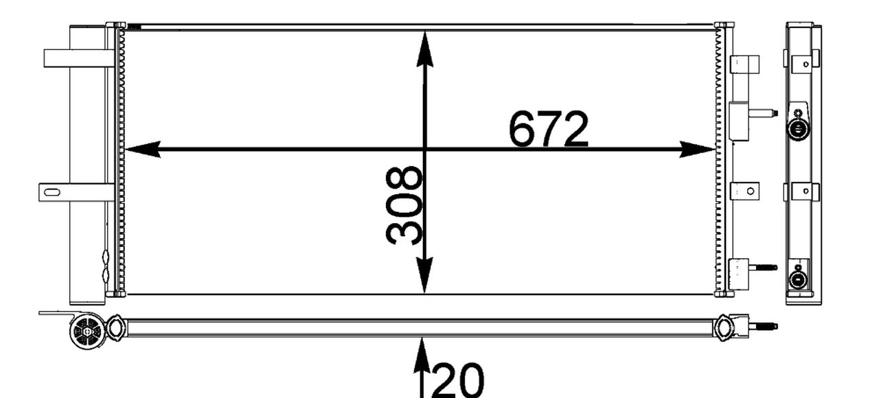MAHLE PC Aircon condenser AC28000P