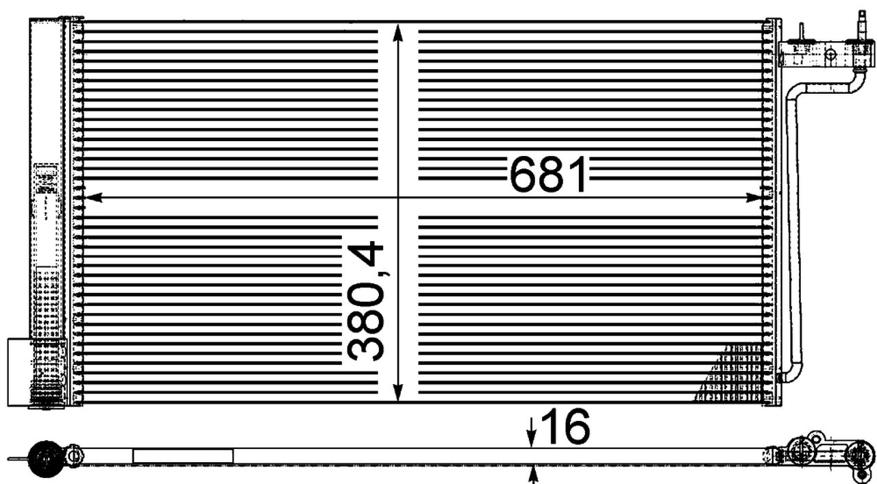 MAHLE PC Aircon condenser AC29000P