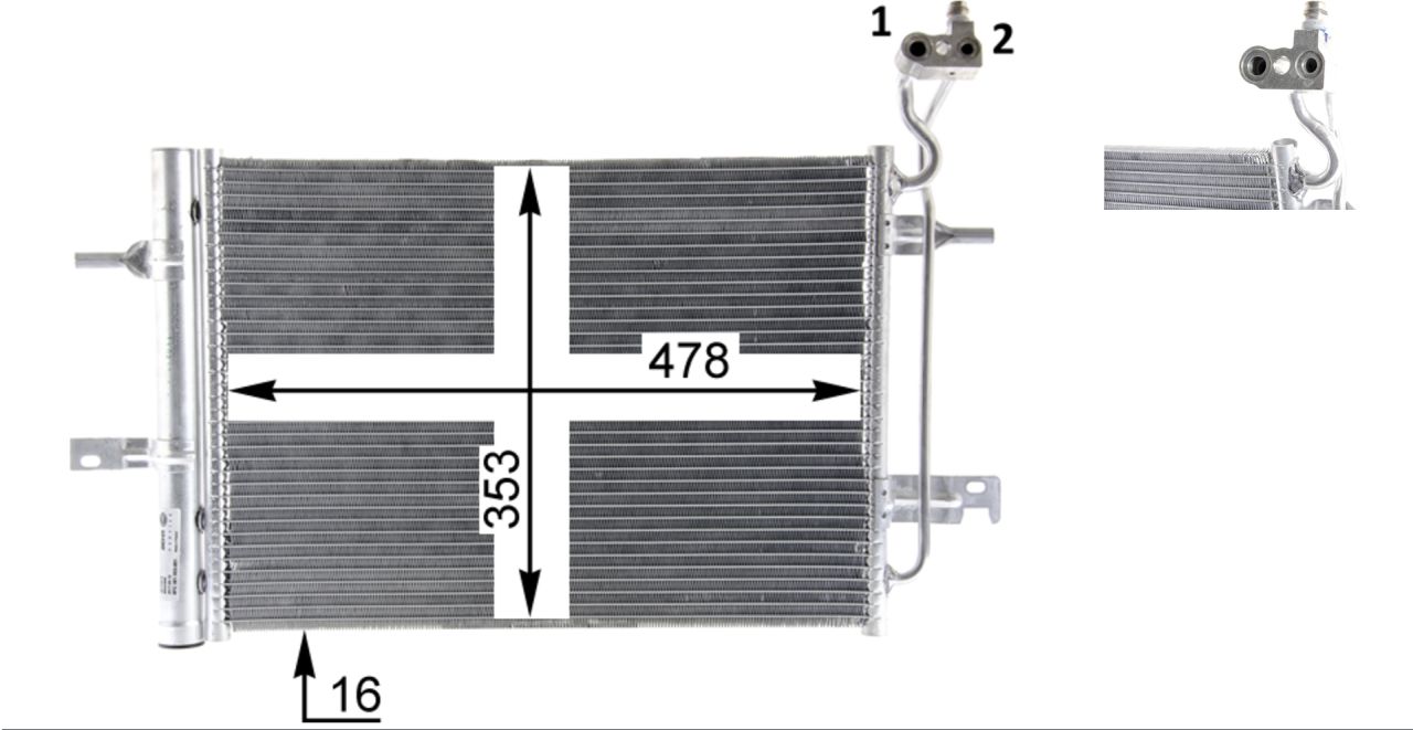 MAHLE PC Aircon condenser AC30000P