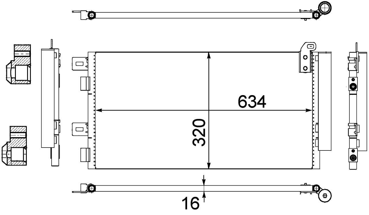 MAHLE PC Aircon condenser AC312001S