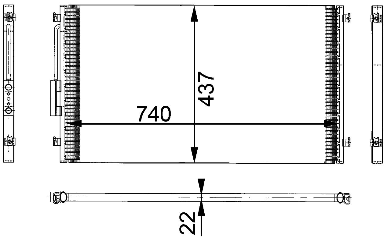 MAHLE PC Aircon condenser AC331000S