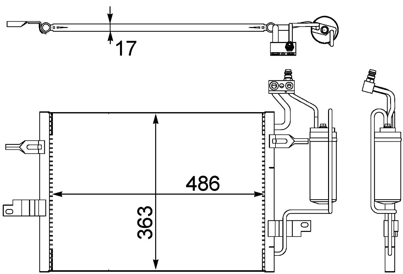 MAHLE PC Aircon condenser AC404000S