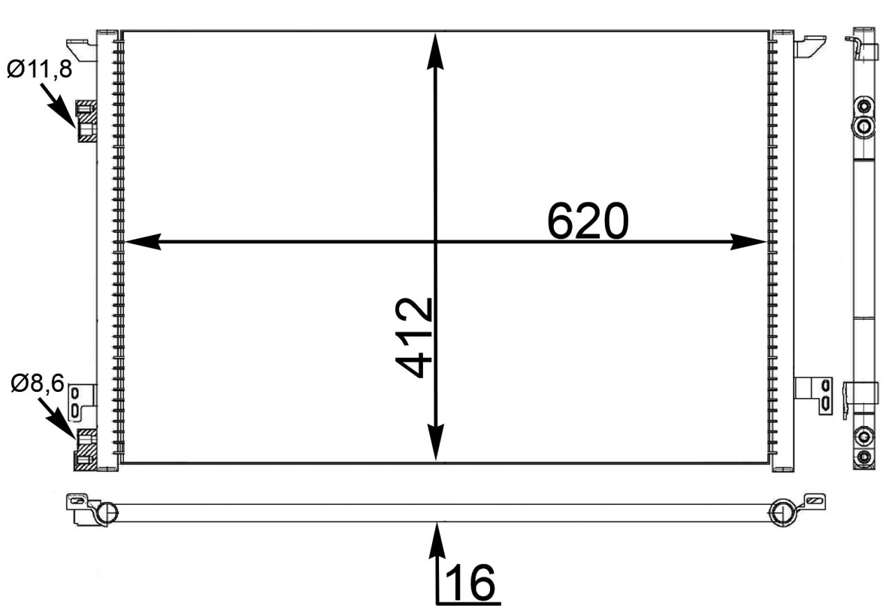 MAHLE PC Aircon condenser AC411000S