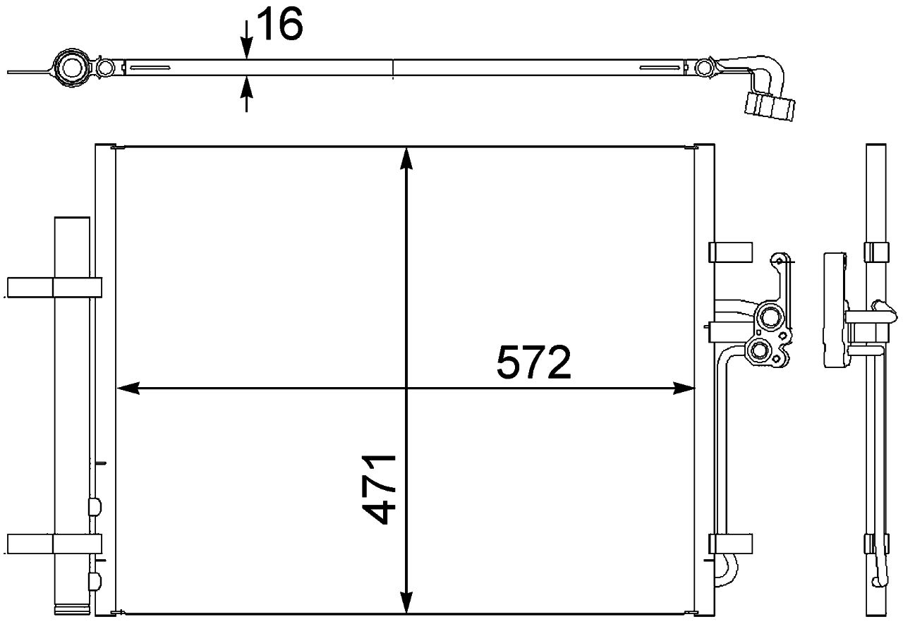 MAHLE PC Aircon condenser AC441000S