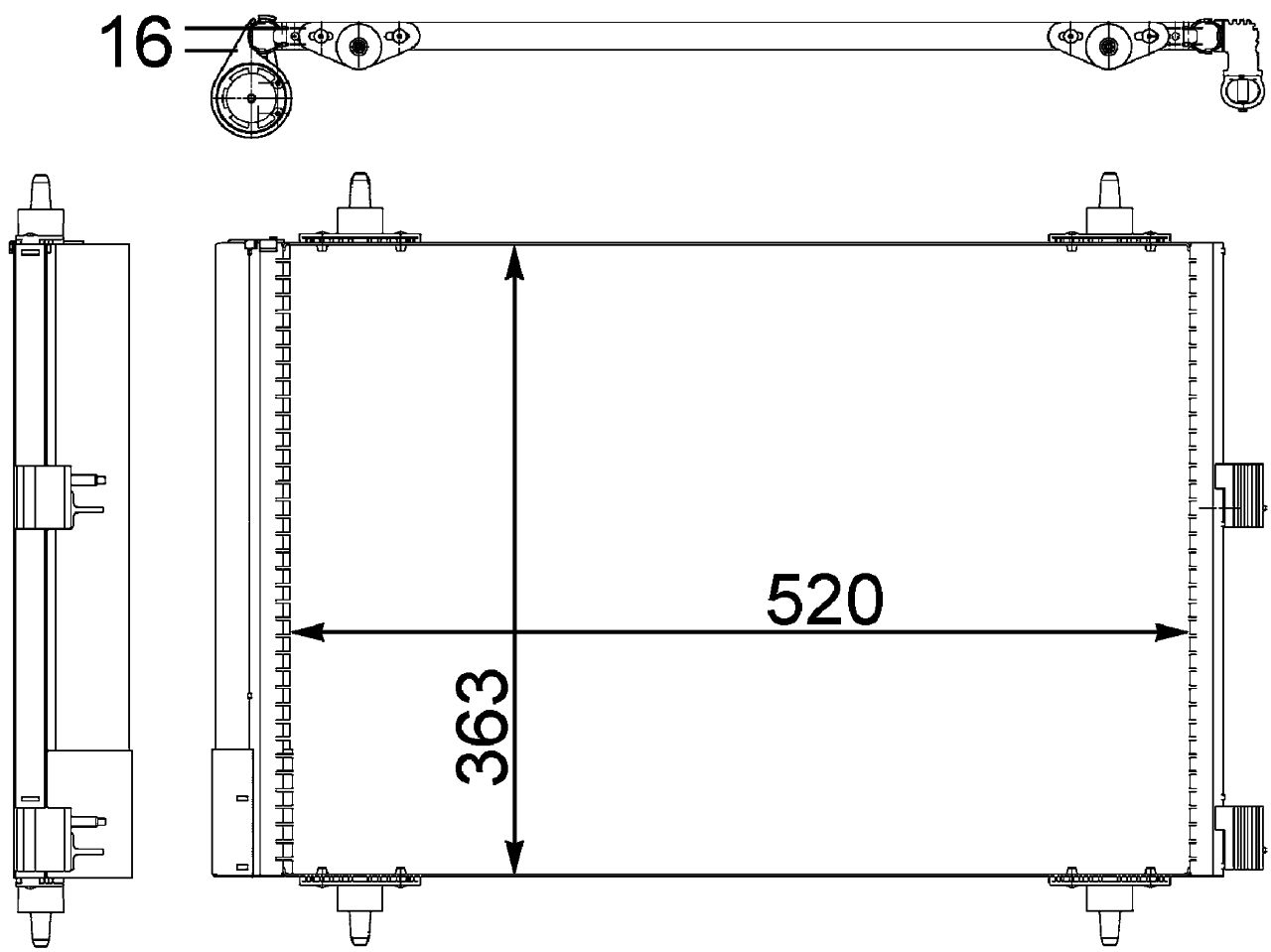 MAHLE PC Aircon condenser AC447000S